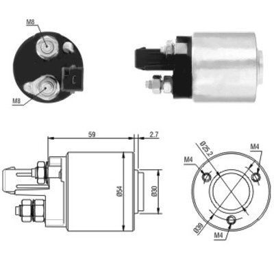 HOFFER solenoidinis jungiklis, starteris 6646105