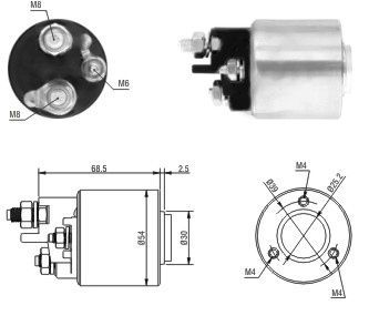 HOFFER solenoidinis jungiklis, starteris 6646113