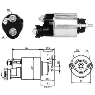 HOFFER solenoidinis jungiklis, starteris 6646163