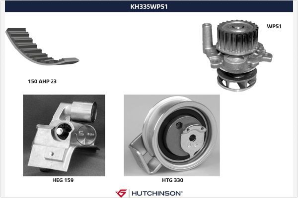 HUTCHINSON Водяной насос + комплект зубчатого ремня KH 335WP51