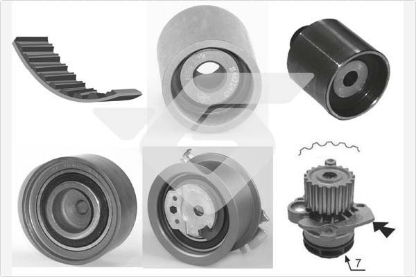 HUTCHINSON Водяной насос + комплект зубчатого ремня KH 421WP67