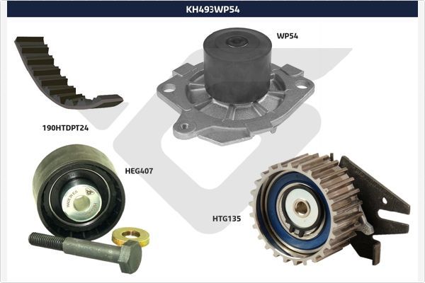 HUTCHINSON Водяной насос + комплект зубчатого ремня KH 493WP54