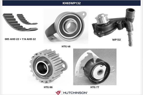 HUTCHINSON Водяной насос + комплект зубчатого ремня KH 65WP132