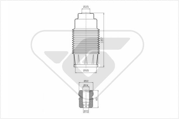 HUTCHINSON apsauginio dangtelio komplektas, amortizatorius KP002