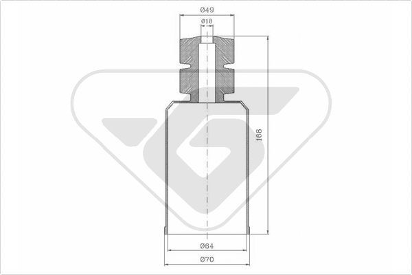 HUTCHINSON apsauginio dangtelio komplektas, amortizatorius KP060