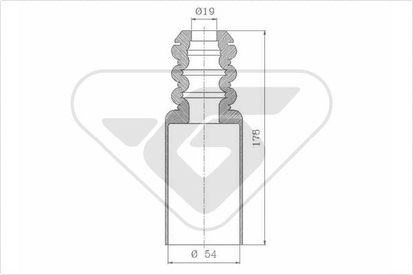 HUTCHINSON Пылезащитный комплект, амортизатор KP086