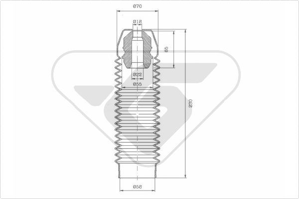 HUTCHINSON Пылезащитный комплект, амортизатор KP091