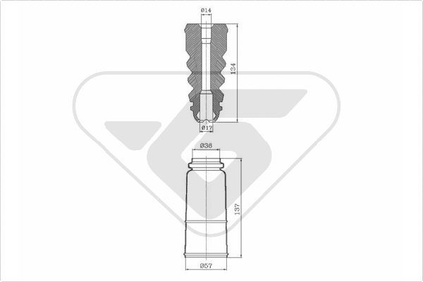 HUTCHINSON Пылезащитный комплект, амортизатор KP106