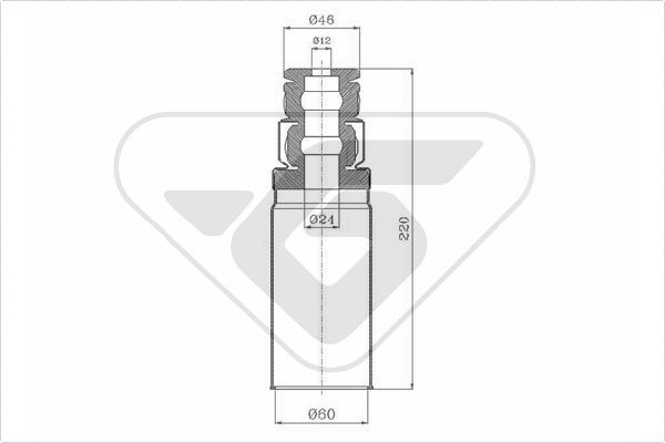 HUTCHINSON apsauginio dangtelio komplektas, amortizatorius KP107