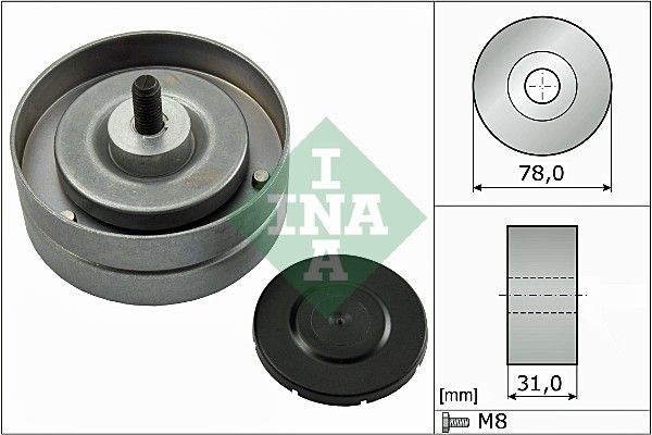 INA kreipiantysis skriemulys, V formos rumbuotas dirža 532 0463 10