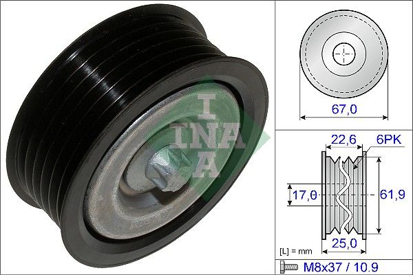 INA kreipiantysis skriemulys, V formos rumbuotas dirža 532 0526 10