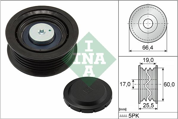 INA kreipiantysis skriemulys, V formos rumbuotas dirža 532 0642 10