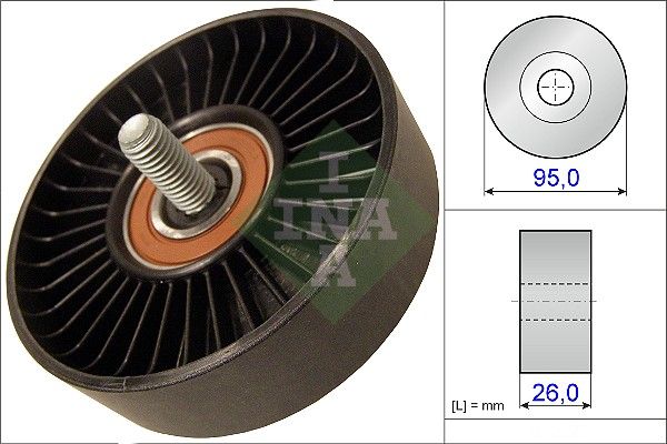 INA kreipiantysis skriemulys, V formos rumbuotas dirža 532 0644 10