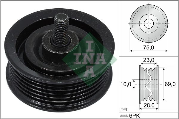 INA kreipiantysis skriemulys, V formos rumbuotas dirža 532 0744 10