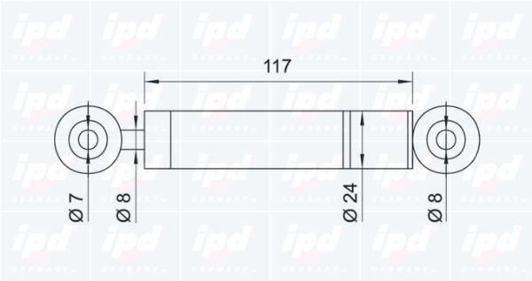 IPD vibracijos slopintuvas, V formos rumbuotas diržas 11-0014