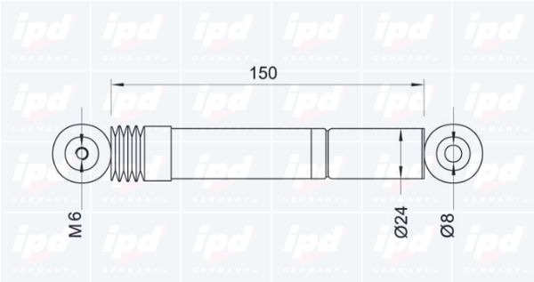 IPD vibracijos slopintuvas, V formos rumbuotas diržas 11-0018