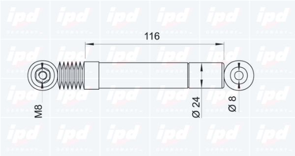 IPD vibracijos slopintuvas, V formos rumbuotas diržas 11-0851