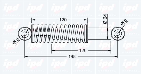 IPD vibracijos slopintuvas, paskirstymo diržas 11-0856