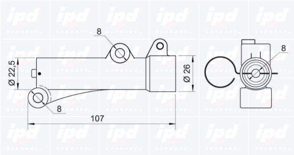 IPD vibracijos slopintuvas, paskirstymo diržas 11-1019