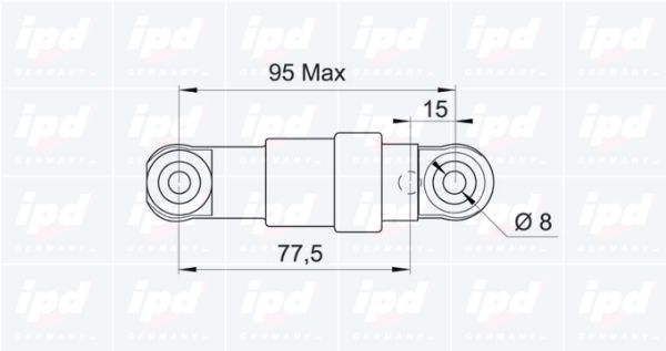 IPD vibracijos slopintuvas, V formos rumbuotas diržas 13-0173