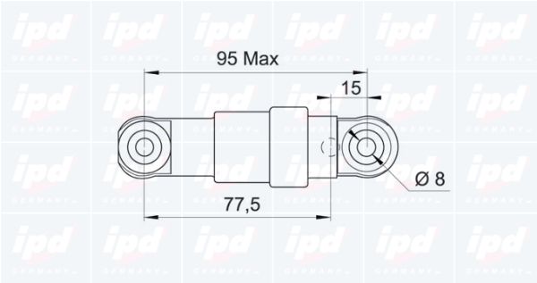 IPD Амортизатор, поликлиновой ремень 13-0173