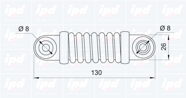 IPD Амортизатор, поликлиновой ремень 13-0177