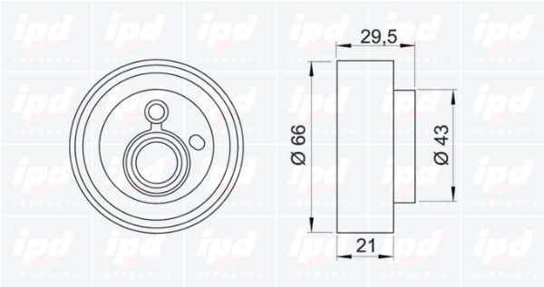 IPD Натяжной ролик, ремень ГРМ 14-0076