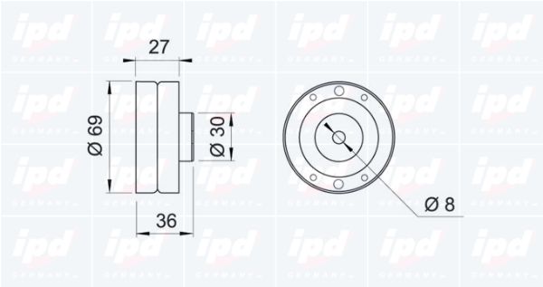 IPD Паразитный / Ведущий ролик, зубчатый ремень 14-0105