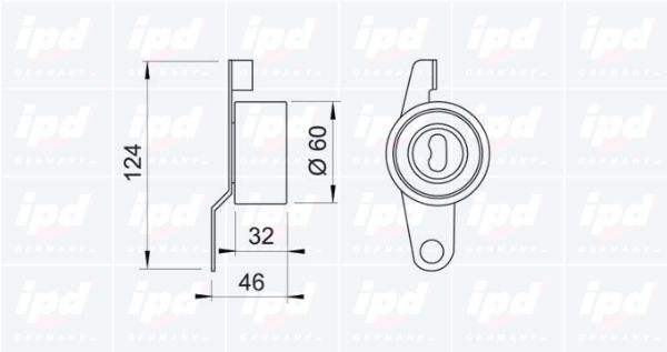 IPD Натяжной ролик, ремень ГРМ 14-0209