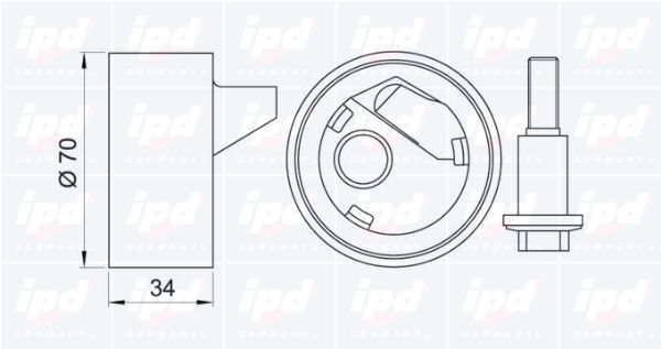 IPD Натяжной ролик, ремень ГРМ 14-0220