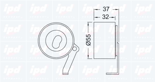 IPD Натяжной ролик, ремень ГРМ 14-0224