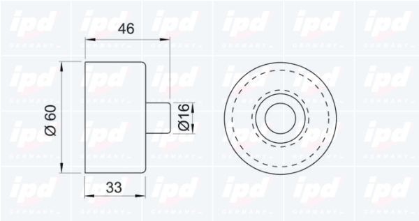 IPD Паразитный / Ведущий ролик, зубчатый ремень 14-0308