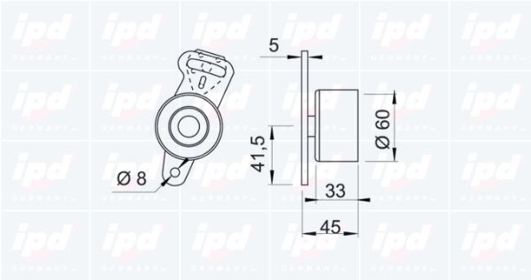 IPD Натяжной ролик, ремень ГРМ 14-0309