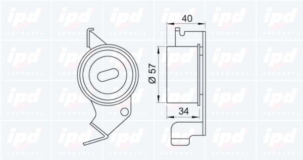 IPD Натяжной ролик, ремень ГРМ 14-0395