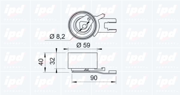 IPD Натяжной ролик, ремень ГРМ 14-0594