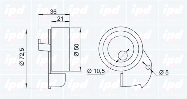 IPD Натяжной ролик, ремень ГРМ 14-0623