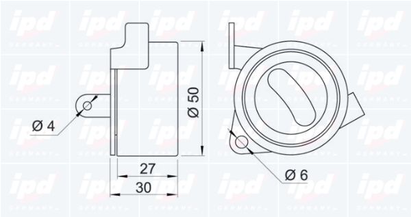 IPD Натяжной ролик, ремень ГРМ 14-0628