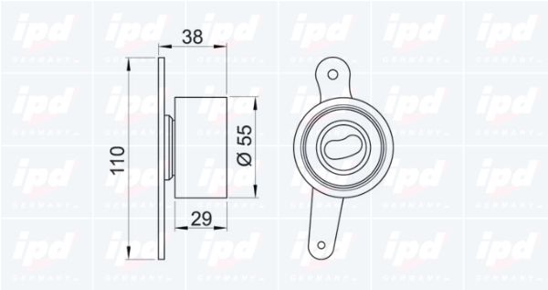 IPD Натяжной ролик, ремень ГРМ 14-0708