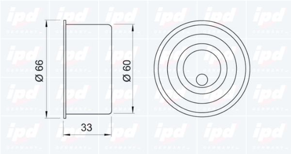 IPD Натяжной ролик, ремень ГРМ 14-0727