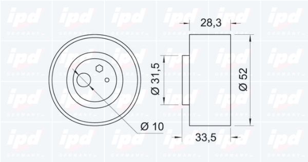 IPD Натяжной ролик, ремень ГРМ 14-0832