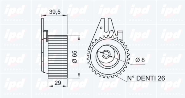 IPD Натяжной ролик, ремень ГРМ 14-0928