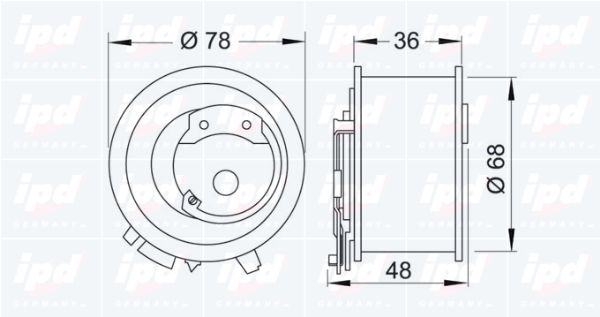 IPD Натяжной ролик, ремень ГРМ 14-1001