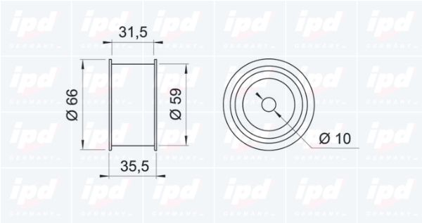 IPD kreipiantysis skriemulys, paskirstymo diržas 15-0089