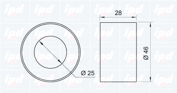 IPD Паразитный / Ведущий ролик, зубчатый ремень 15-0123