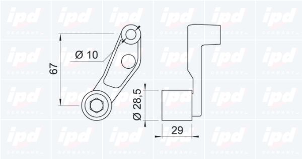 IPD Паразитный / Ведущий ролик, зубчатый ремень 15-0143