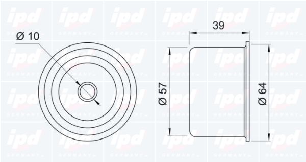 IPD kreipiantysis skriemulys, paskirstymo diržas 15-0223