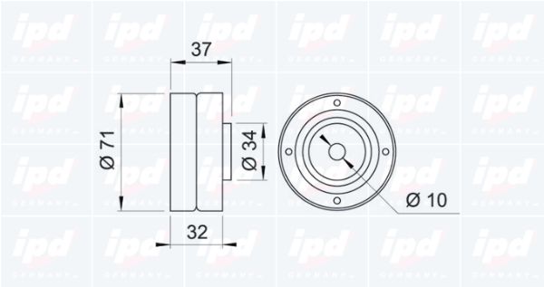 IPD kreipiantysis skriemulys, paskirstymo diržas 15-0411