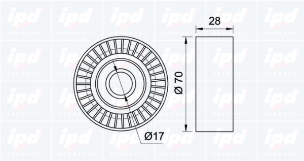 IPD Паразитный / ведущий ролик, поликлиновой ремень 15-0882