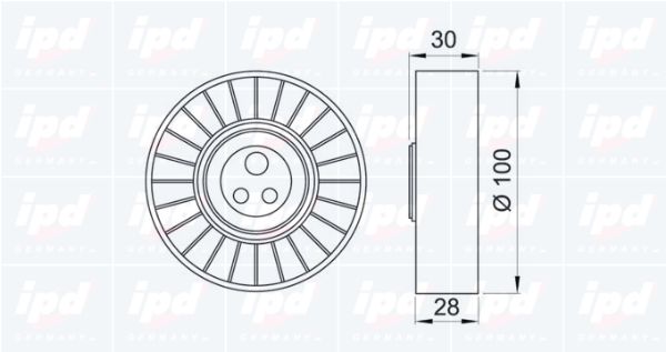 IPD Натяжной ролик, поликлиновой ремень 15-0942
