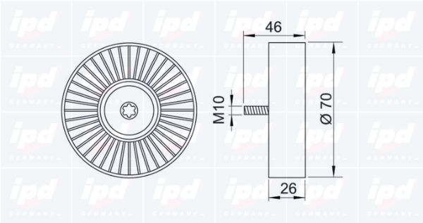 IPD Паразитный / ведущий ролик, поликлиновой ремень 15-3132